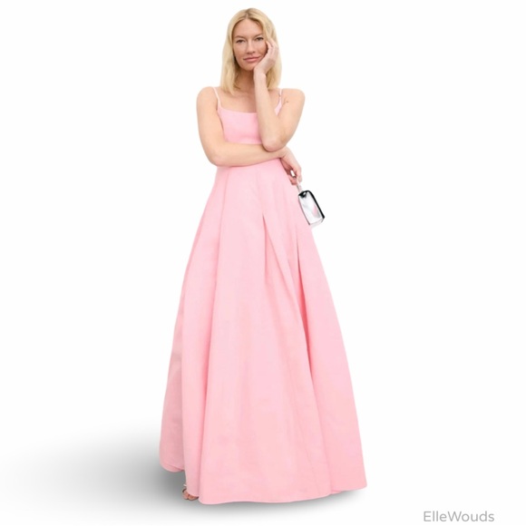 STAUD Dresses & Skirts - Staud $695 Joy Gown Pink Square Neck Cotton US Size 6